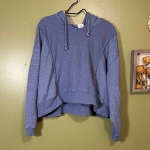 Nike Cropped Pullover Fleece Hoodie periwinkle blue Women's size 2x